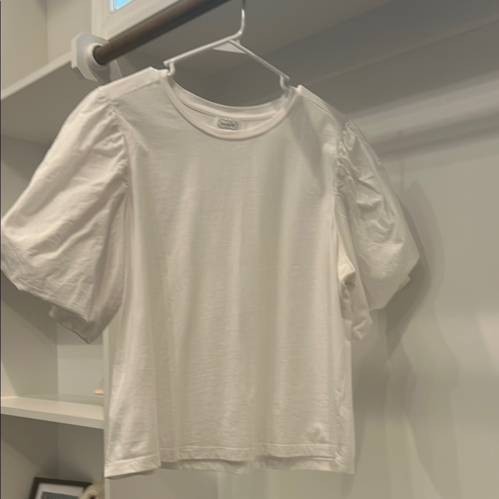 White Puff Sleeve Top